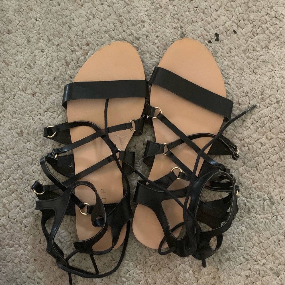 Black Gladiator Sandals
